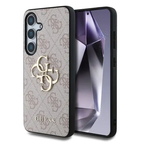 Guess PU 4G Metal Logo Zadní Kryt pro Samsung Galaxy S25+ růžová