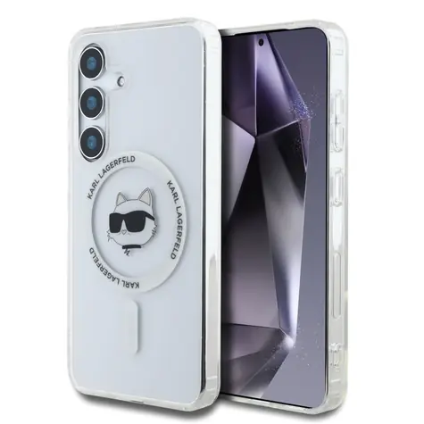 Karl Lagerfeld IML Choupette Head MagSafe Zadní Kryt pro Samsung Galaxy S25+ čirá