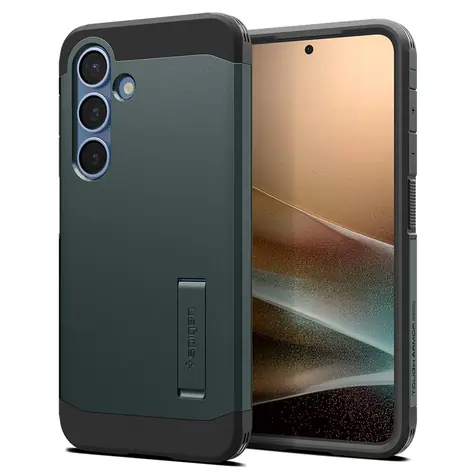 Spigen Tough Armor MagSafe ochranný kryt pro Samsung Galaxy S25 abyss green