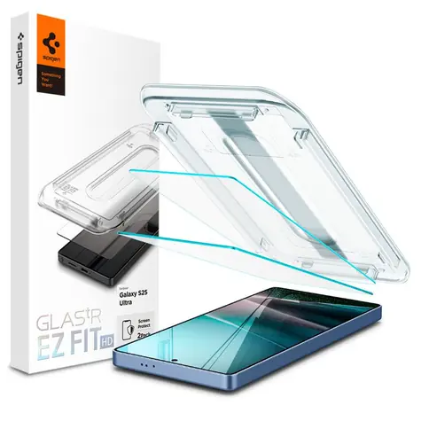 Spigen Glass tR EZ Fit HD tvrzené sklo pro Samsung Galaxy S25 Ultra 2ks transparentní 