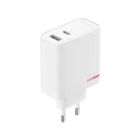 OnePlus SUPERVOOC 80W bílá / 1x USB-A / 1x USB-C / QC / PD