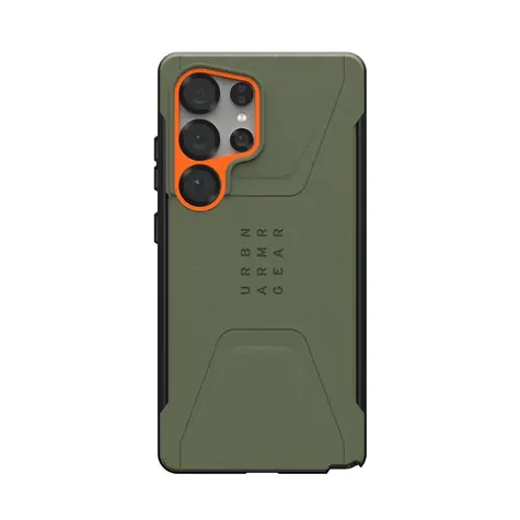UAG Civilian Pro ochranný kryt pro Samsung Galaxy S25 Ultra olive drab/orange