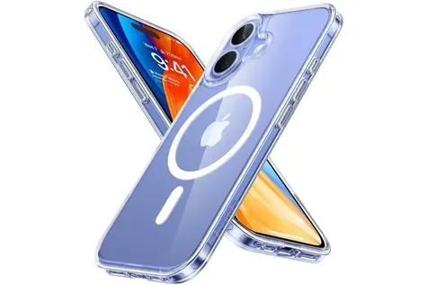 Torras Diamond-Mag case ochranný kryt pro Apple iPhone 16 Plus transparentní