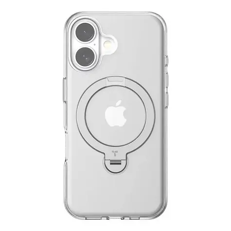 Torras Ostand Spin Case ochranný kryt pro Apple iPhone 16 transparentní