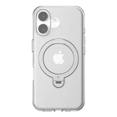 Torras Ostand Spin Case ochranný kryt pro Apple iPhone 16 Plus transparentní