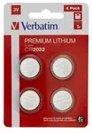 Verbatim CR2032 Lithiové 3V baterie PREMIUM 4ks