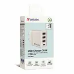 Verbatim USB nabíječka do sítě 30W bílá / 30w / 4 porty 