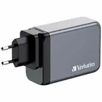 Verbatim GNC-240 Cestovní Adaptér / GaN / 3x USB-C PD 140W.100w.65W / USB-A QC 3.0