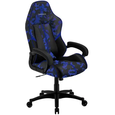 ThunderX3 BC1 CAMO černo-modrá / Herní židle / syntetická kůže / pojezdová kolečka / nosnost 150 kg