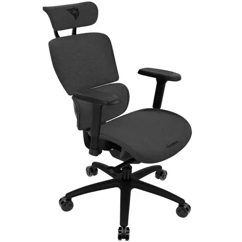 ThunderX3 XTC šedá / Ergonomická židle / nastavitelná / textil / pojezdová kolečka / nosnost 125 kg