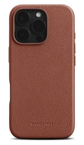 Woolnut Leather Case ochranný kryt pro Apple iPhone 16 Pro hnědá