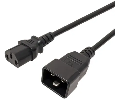 PremiumCord Kabel síťový propojovací 230V 10A 5m / konektory IEC 320 C13 - IEC 320 C20