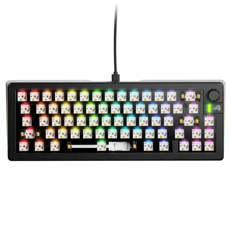 Glorious GMMK 3 65% barebone ANSI černá / herní 65% TKL / USB-C / bez spínačů / ANSI layout / RGB / 1.4m