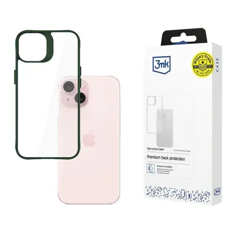3mk Satin Armor Case+ zadní kryt pro Apple iPhone 15 zelená