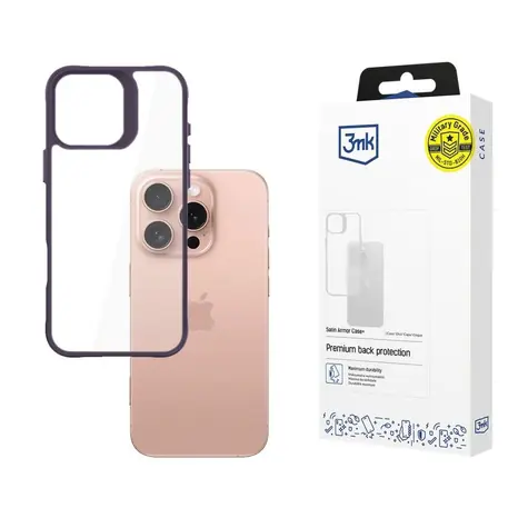 3mk Satin Armor Case+ zadní kryt pro Apple iPhone 16 Pro fialová