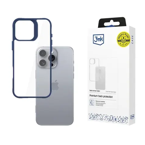 3mk Satin Armor Case+ zadní kryt pro Apple iPhone 16 Pro Max modrá