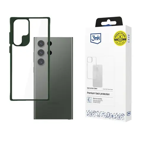 3mk Satin Armor Case+ zadní kryt pro Samsung Galaxy S24 Ultra zelená