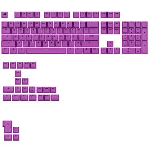 Glorious vyměnitelné klávesy GPBT Basics (ANSI US) - Epic Purple / PBT / 133 ks / ANSI US layout / Cherry MX(+) 