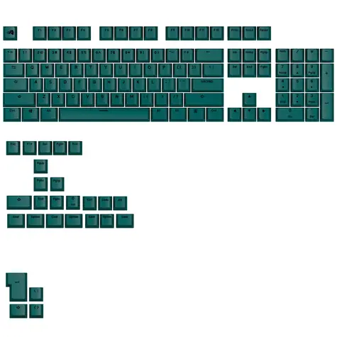 Glorious vyměnitelné klávesy GPBT Basics (ANSI US) - Totem Green / PBT / 133 ks / ANSI US layout / Cherry MX(+) 