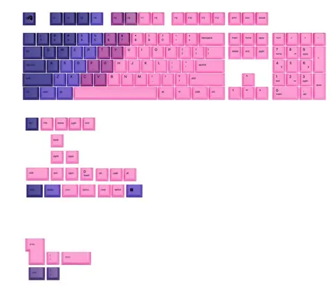 Glorious vyměnitelné klávesy GPBT Gradient (ANSI US) - Nebula / PBT / 131 ks / ANSI US layout / Cherry MX(+) 