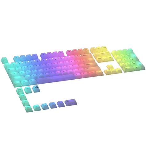 Glorious vyměnitelné klávesy Polychroma RGB (ANSI US) - semitransparentní / PBT / 104 ks / ANSI US layout 