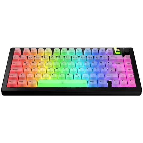 Glorious vyměnitelné klávesy Polychroma V2 RGB (ISO DE) - transparentní / Polykarbonát / 131 ks / ISO DE layout 