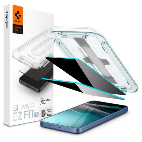 Spigen Glass tR EZ Fit HD (Privacy) ochranné tvrzené sklo pro Samsung Galaxy S25/S24 2ks