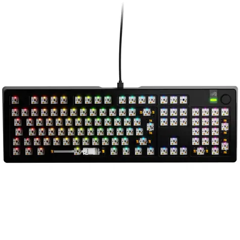 Glorious GMMK 3 Pro 100% barebone ISO černá / herní 100% / USB-C / bez spínačů / ISO layout / RGB / 1.4m