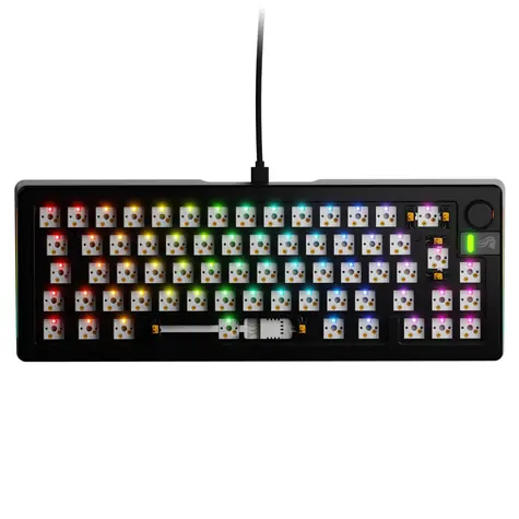 Glorious GMMK 3 Pro 65% barebone ISO černá / herní 65% TKL / USB-C / bez spínačů / ISO layout / RGB / 1.4m