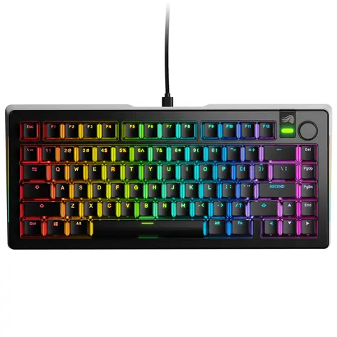 Glorious GMMK 3 Pro 75% - Fox Linear ANSI černá / herní 75% TKL / USB-C / ANSI (US) layout / Fox Linear / RGB / 1.4m