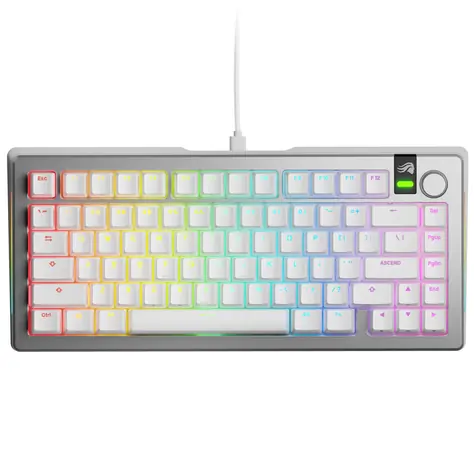 Glorious GMMK 3 Pro 75% - Fox Linear ANSI stříbrná / herní 75% TKL / USB-C / ANSI (US) layout / Fox Linear / RGB / 1.4m