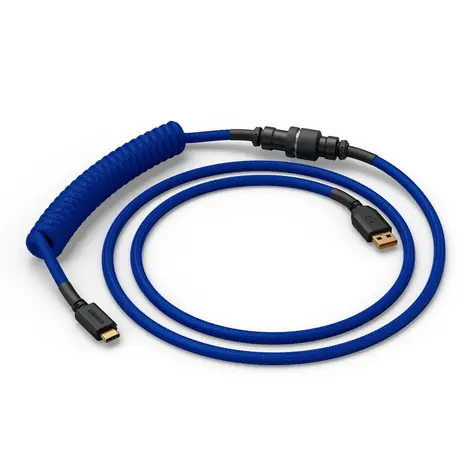 Glorious GMMK USB-C/USB-A kroucený kabel 1.4m modrá / pro klávesnice Glorious / 1x USB-C(M) / 1x USB-A(M)