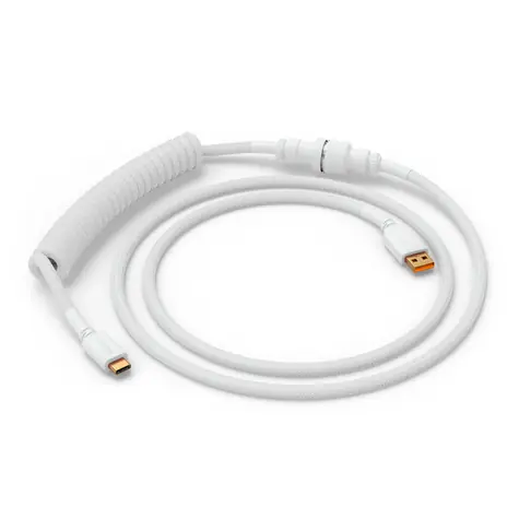 Glorious GMMK USB-C/USB-A kroucený kabel 1.4m bílá / pro klávesnice Glorious / 1x USB-C(M) / 1x USB-A(M)