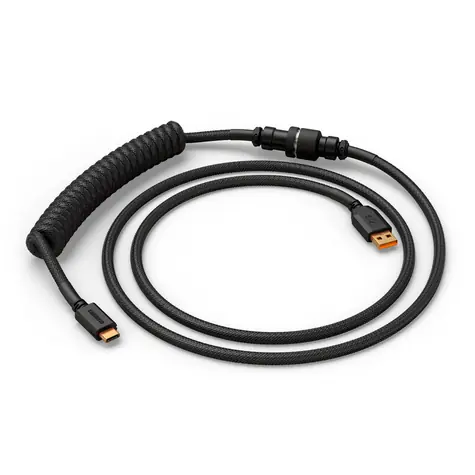 Glorious GMMK USB-C/USB-A kroucený kabel 1.4m černá / pro klávesnice Glorious / 1x USB-C(M) / 1x USB-A(M)
