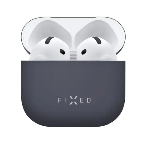 FIXED Ultratenké silikonové pouzdro Silky pro Apple AirPods 4 modré