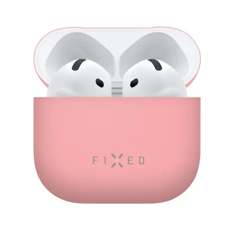 FIXED Ultratenké silikonové pouzdro Silky pro Apple AirPods 4 růžové