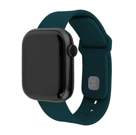 FIXED Set silikonových řemínků Silicone Sporty Strap pro Apple Watch 42/44/45/46mm tmavě zelený