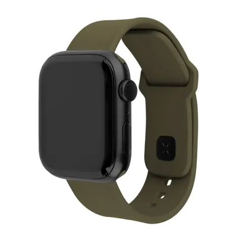FIXED Set silikonových řemínků Silicone Sporty Strap pro Apple Watch 42/44/45/46mm olivový