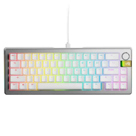 Glorious GMMK 3 Pro HE 65% - Fox HE ANSI stříbrná / herní 65% TKL / USB-C / ANSI (US) layout / Fox HE / RGB / 1.4m
