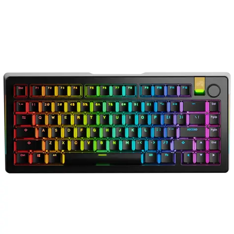 Glorious GMMK 3 Pro HE Wireless 75% - Fox HE ANSI černá / herní 75% TKL / USB-C+BT / ANSI (US) / Fox HE / RGB / 1.4m