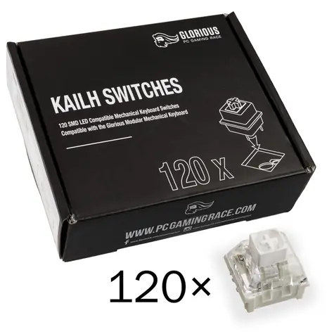 Glorious Kailh White (Box) mechanické spínače (120 ks)