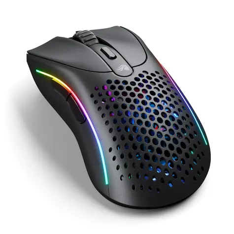 Glorious Model D 2 Wireless černá / herní  bezdrátová myš / 26000 DPI / BT + 2.4GHz dongle / 6 tlačítek / RGB