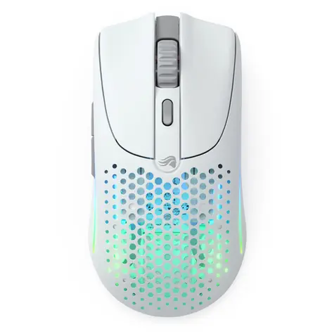 Glorious Model O 2 Wireless bílá / herní  bezdrátová myš / 26000 DPI / BT + 2.4GHz dongle / 6 tlačítek / RGB
