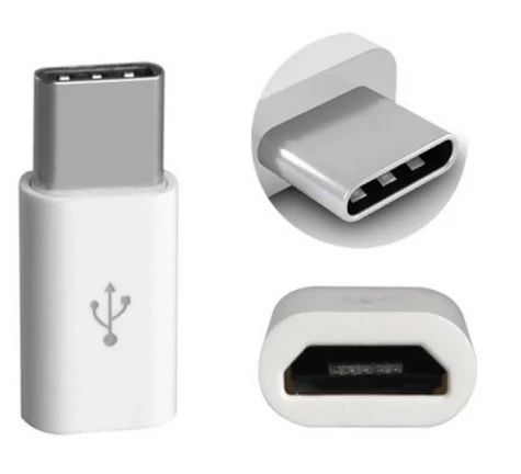 Aligator Adaptér microUSB - USB-C bílý pro nabíječky a datové kabely