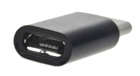 Aligator Adaptér microUSB - USB-C černý pro nabíječky a datové kabely