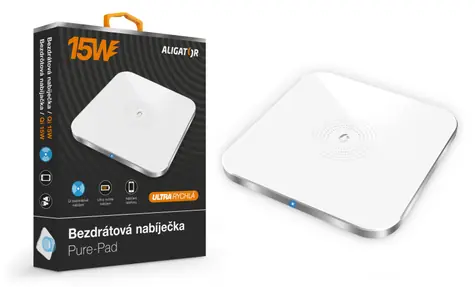 Aligator Bezdrátová nabíječka PREMIUM 15W / bílá