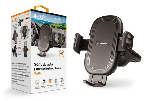 Aligator Držák do auta s nastavitelnou fixací HA20 Multi do ventilační mřížky / univerzální