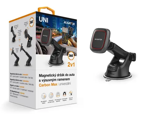 Aligator Magnetický držák do auta HA17 Carbon Max / univerzální