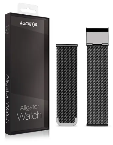 Aligator Náhradní kovový řemínek pro Watch Life 20mm / černý