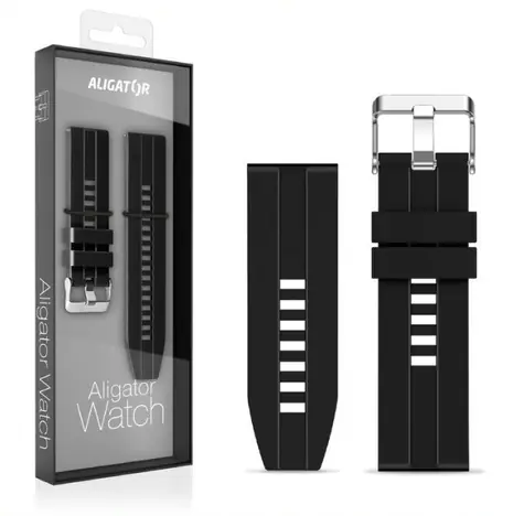 Aligator Náhradní silikonový řemínek pro Watch Pro a Watch Pro X 22mm / černý